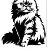 cute cat wall stencil printable cat stencil for wall painting (diy pet wall art template)