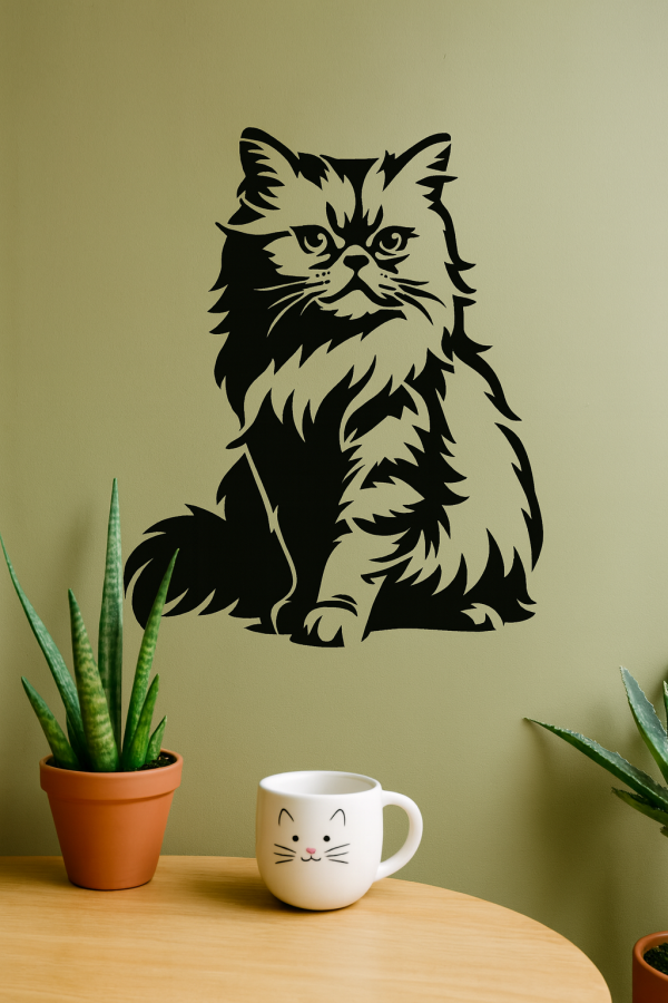 cute cat wall stencil printable cat stencil for wall painting (diy pet wall art template)