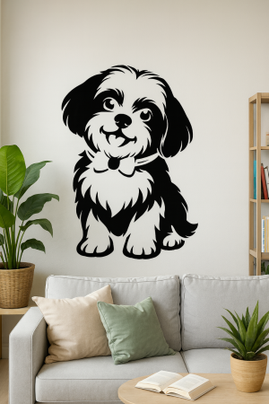 cute puppy dog stencil printable pet stencil for wall painting (diy wall art template)