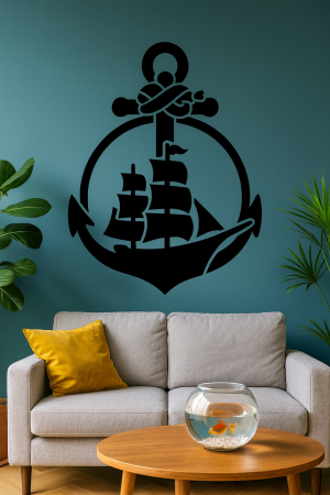 anchor ship wall stencil nautical coastal decor diy painting template