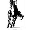 running horse wall stencil printable diy galloping horse wall art template