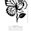 butterfly rose wall stencil size guide