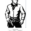 cowboy western wall stencil size guide