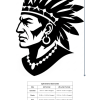 native american chief wall stencil size guide