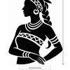 native american woman wall stencil size guide