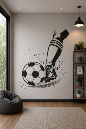 soccer football wall stencil